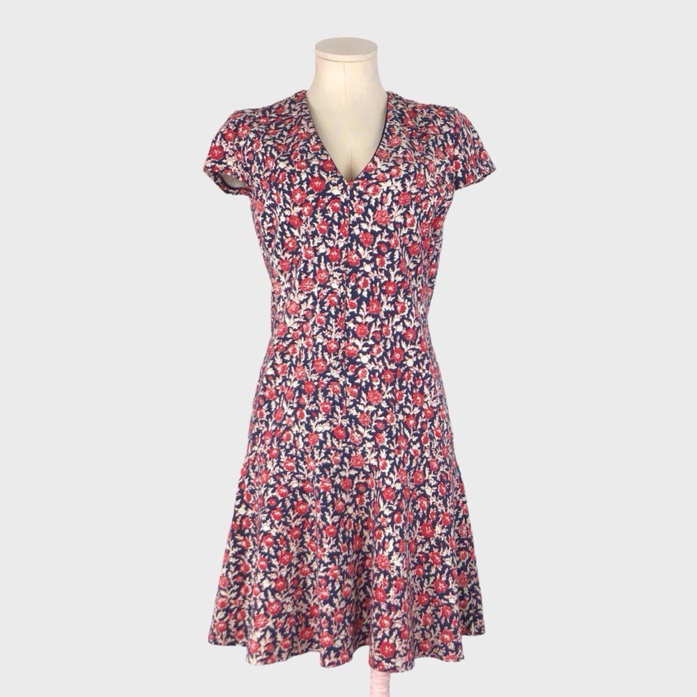 Tory Burch Stretch‎ Ponte Floral Drop Waist Mini Dress